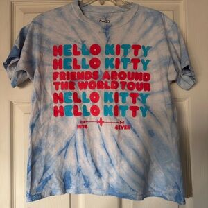 Hello Kitty Kids T-Shirt with Blue Tie-Dye